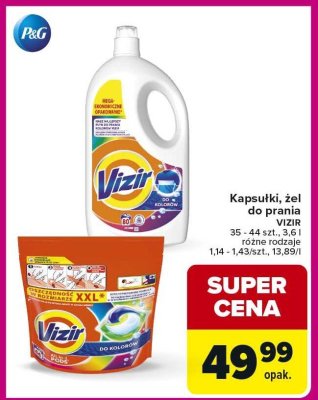 Kapsułki do prania różne rodzaje Vizir promocja w Carrefour Market