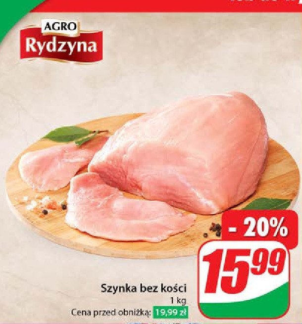 Szynka bez kości Agro rydzyna promocja w Dino