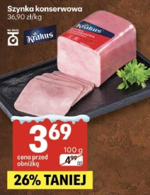 Szynka konserwowa Krähus promocja w Delikatesy Centrum
