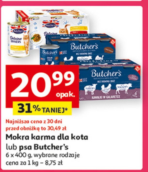 Karma dla kota Butcher's delicious dinners promocja w Auchan