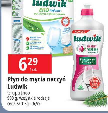 Płyn do mycia naczyń premium granat werbena Ludwik promocja