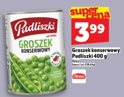 Groszek konserwowy Pudliszki 400 g promocja w TOPAZ