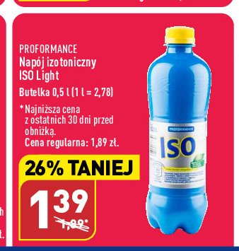 Nap贸j light grejpfrutowo-cytrynowy Proformance iso promocja