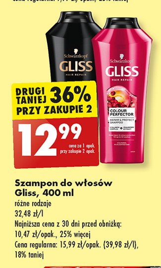 Szampon do włosów Gliss kur ultimate repair promocja