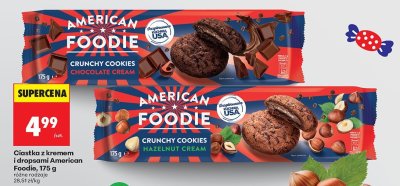 Ciastka z kremem i dropsami - chocolate cream American Foodie promocja w Biedronka