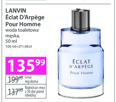 Woda toaletowa pour homme Lanvin eclat d'arpege promocja w Hebe