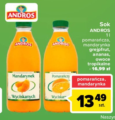 Sok grapefruitowy Andros promocje