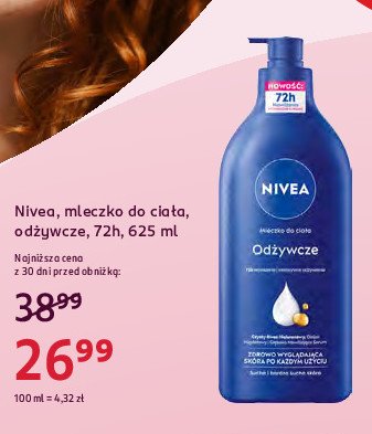 Mleczko odżywcze skóra bardzo sucha z pompką Nivea promocja w Rossmann