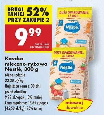 Kaszka mleczno-ryzowa morela Nestle kaszka promocja