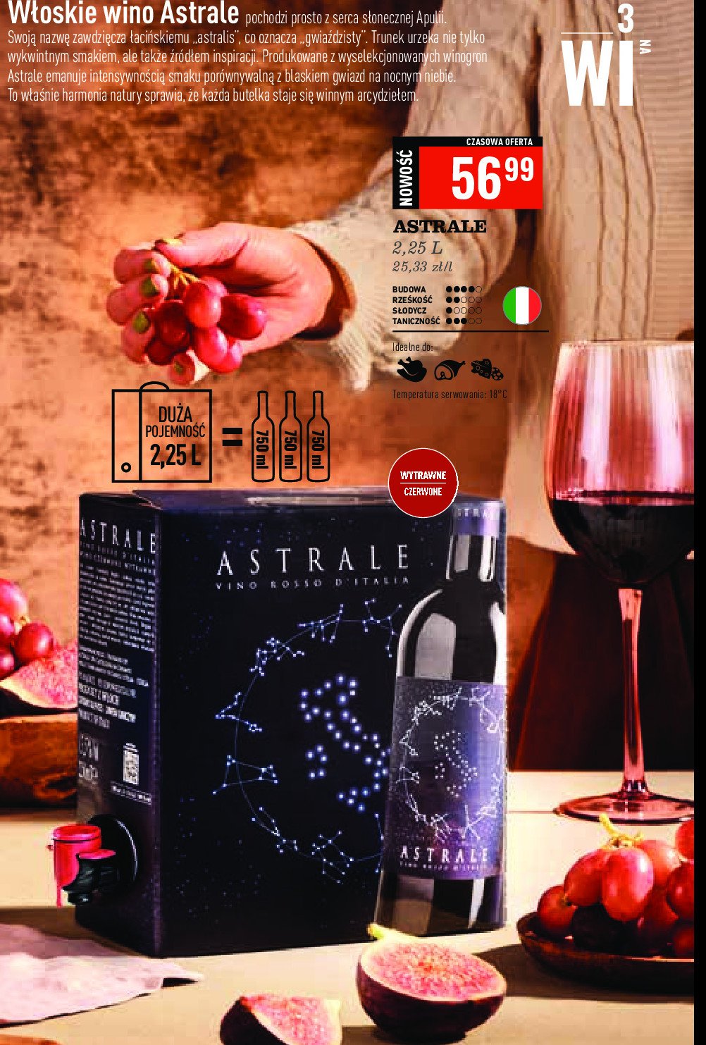 Wino Astrale dry promocja