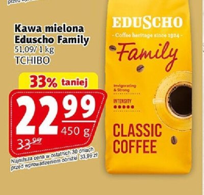 Kawa mielona Eduscho Family promocja w Prim Market