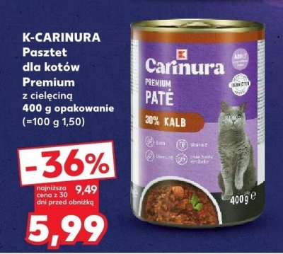 Pasztet dla kotów Premium z cielęciną promocja w Kaufland