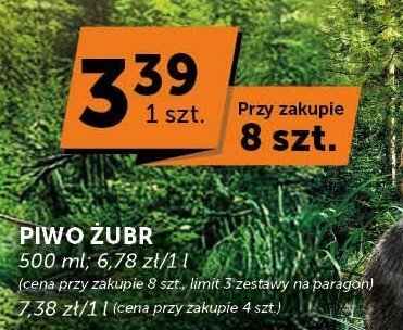 Piwo Żubr wybrane rodzaje promocja w Euro Sklep