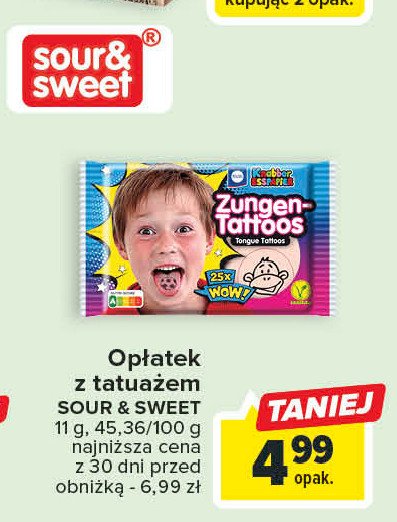 Op艂atek z tatua偶em Sour & sweet promocja