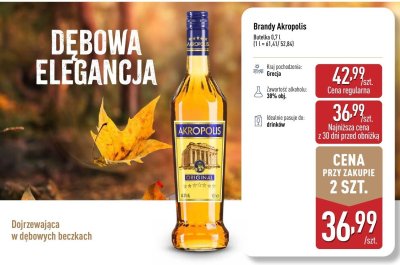 Brandy Akropolis promocja w Aldi