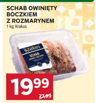 Schab owinięty boczkiem z rozmarynem Krakus promocja w Stokrotka