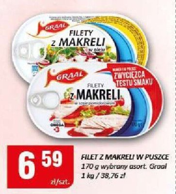 Filet z makreli w puszce Graal 170g promocja w Chorten