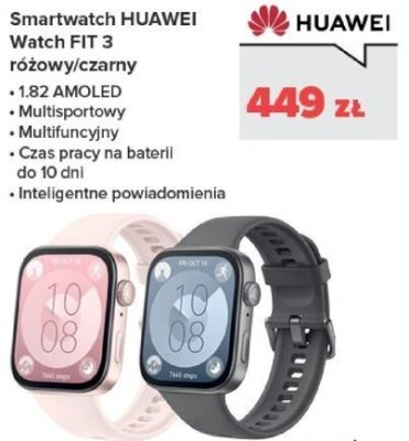 Smartwatch Watch FIT 3 różowy/czarny promocja w NEONET