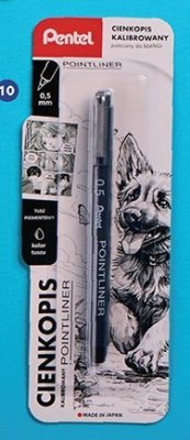Cienkopis kalibrowany z czarnym tuszem pigmentowym promocja w Biedronka