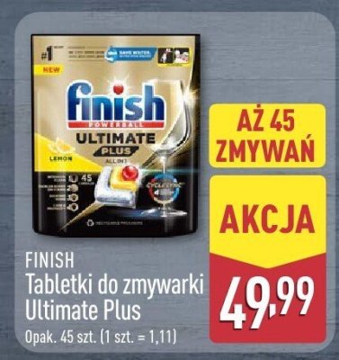 Tabletki do zmywarki FINISH Tabletki do zmywarki Ultimate Plus promocja w Aldi