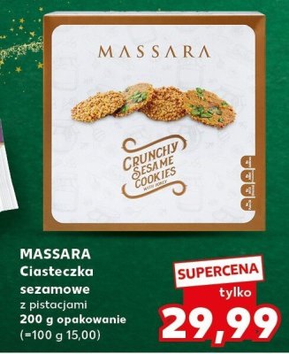 Ciasteczka sezamowe z pistacjami MASSARA promocja w Kaufland