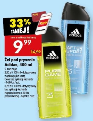 Żel pod prysznic Adidas, 400 ml promocja w Twój Market