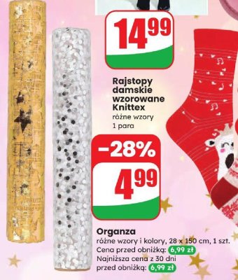 Rajstopy damskie wzorzyste Knittex różne wzory 1 para promocja w Dino