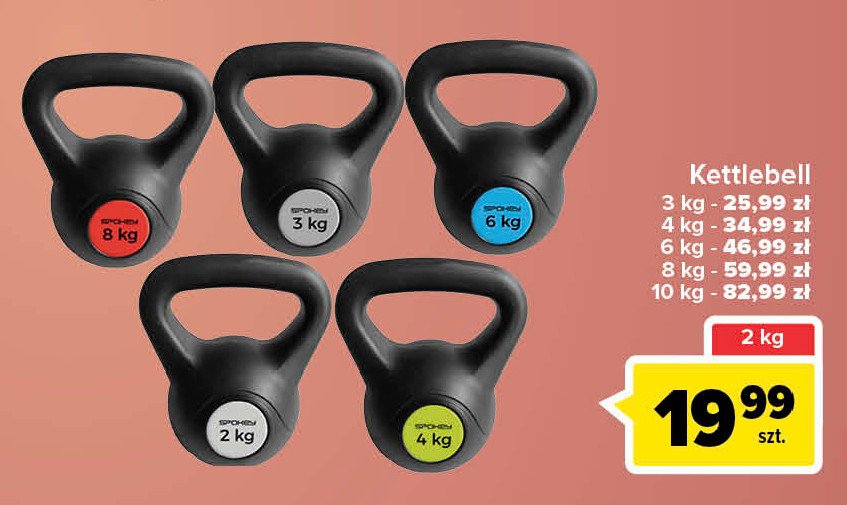 Kettlebell scales 3kg Spokey promocja