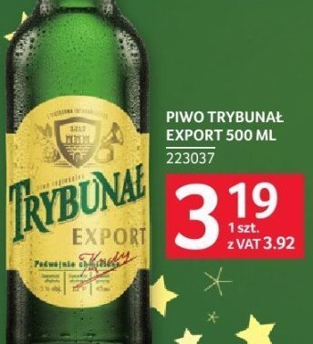 Piwo Tyrbunał Export 500ML promocja w Selgros