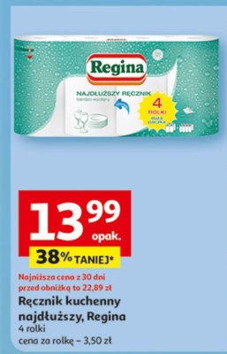 Ręcznik kuchenny najdłuższy, Regina 4 rolki promocja w Auchan