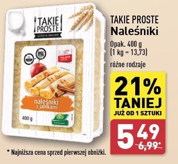 Naleśniki z jabłkiem Takie proste promocja w Aldi