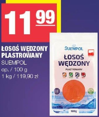 Łosoś wędzony plastrowaany Suempol promocja w SPAR