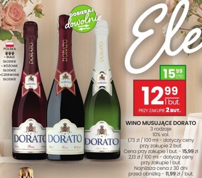 Wino musujące DORATO czerwone promocja w Twój Market