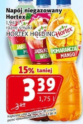 Napój niegazowany Hortex różne smaki HORTEX HOLDING promocja w Prim Market
