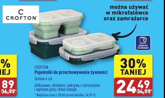 Pojemniki do przechowywania żywności Crofton promocja