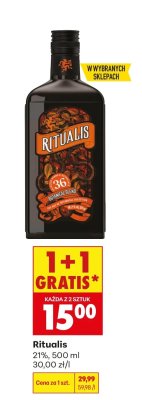 Likier Ritualis 500 ml 1+1 GRATIS promocja w Biedronka