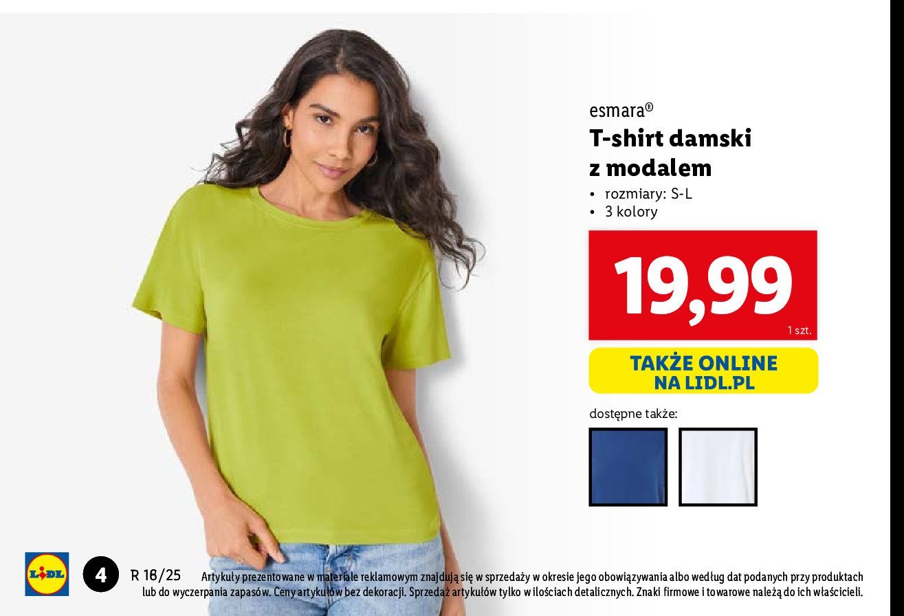 T-shirt damski s-l Esmara promocja