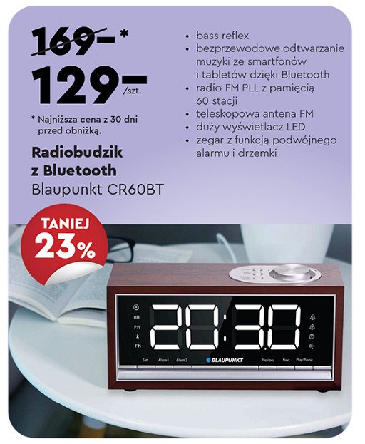 Radiobudzik cr60bt Blaupunkt promocja