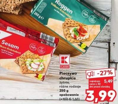 Pieczywo chrupkie z sezamem K-classic promocja