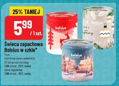 Świeca zapachowa Bolsius w szkle promocja w POLOmarket