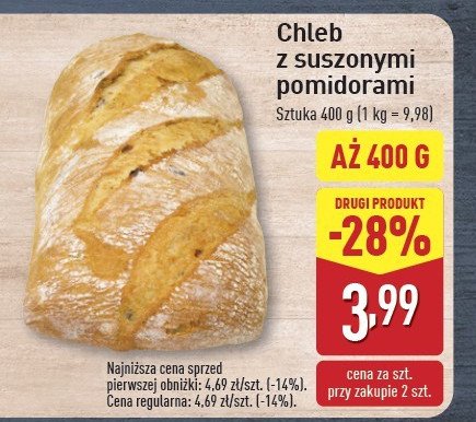 Chleb z suszonymi pomidorami promocja