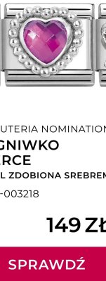 Ogniwko Serce stal zdobiona srebrem promocja w Briju