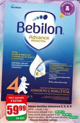 Mleko Advance 2, 3, 4, 5 promocja w Dino