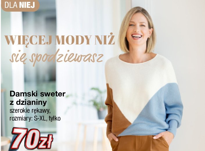 Sweter z dzianiny rozm. s-xl promocja