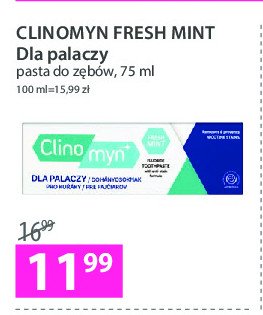 Pasta do zębów dla palaczy fresh mint Clinomyn promocja