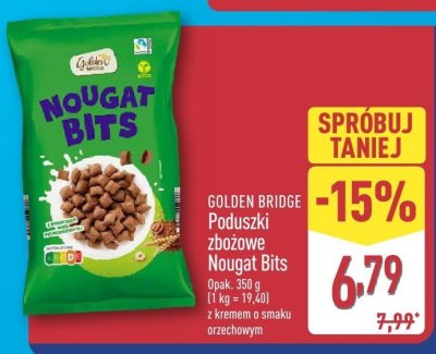 Płatki zbożowe Nougat Bits z kremem o smaku orzechowym promocja w Aldi