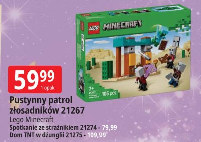 Lego Minecraft Pustynny patrol złosadników 21267 promocja w Leclerc