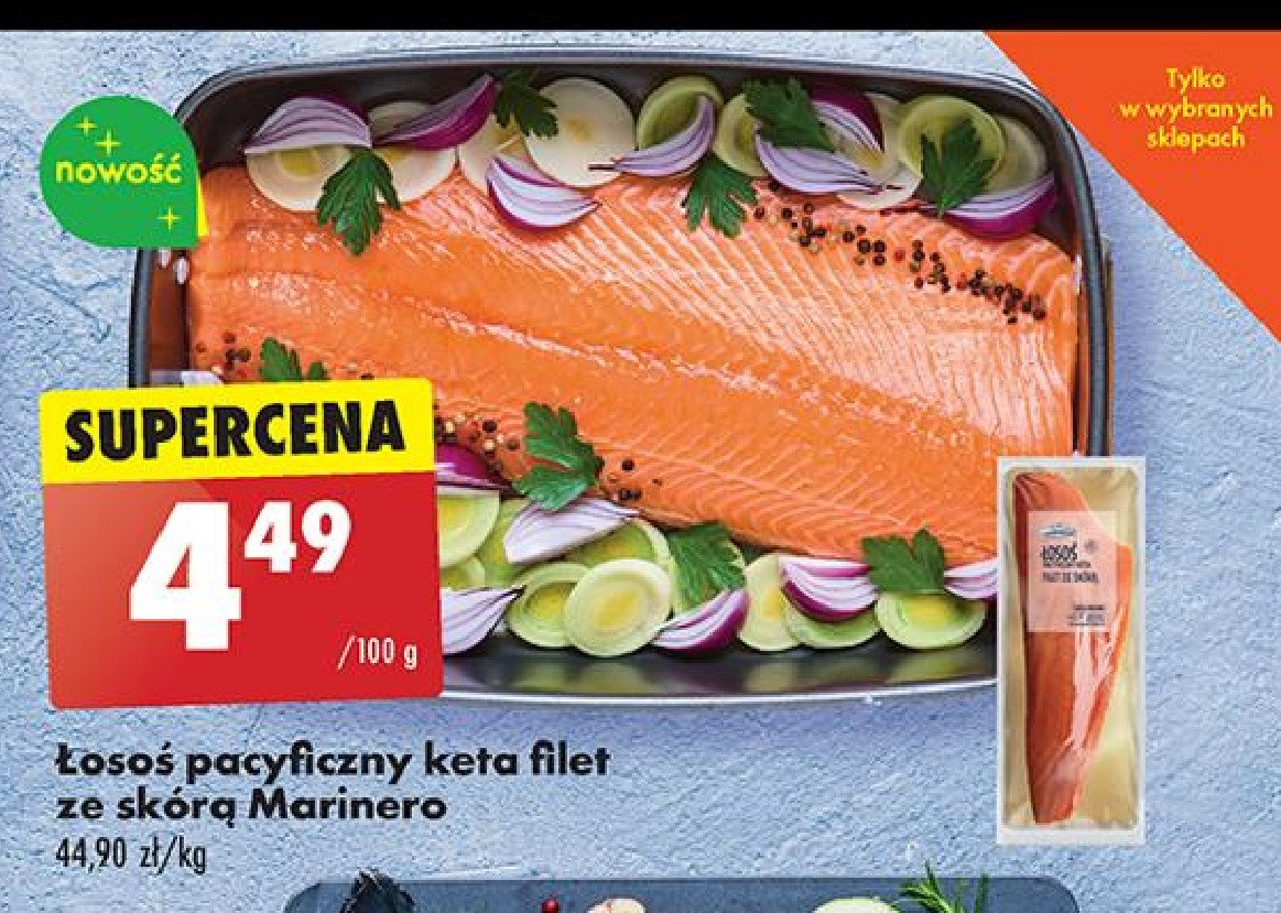 Łosoś pacyficzny filet ze skórą Marinero promocja