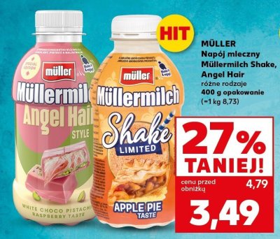 Napój mleczny Mullermilch Shake różne rodzaje promocja w Kaufland