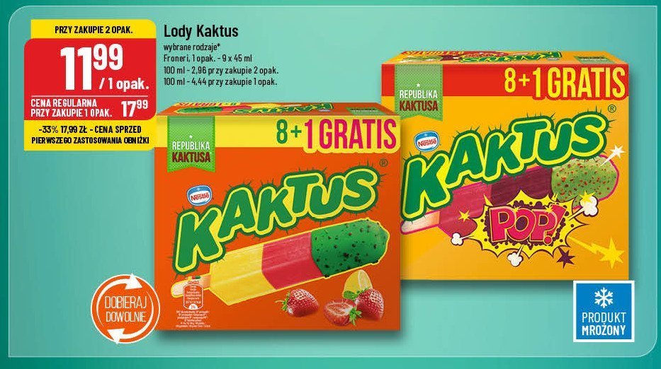 Lody pop! Nestle kaktus promocja